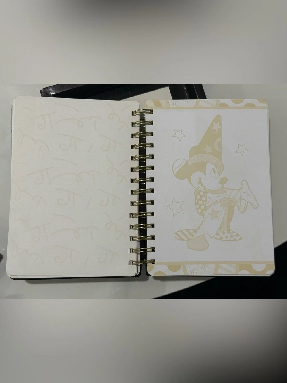 Disney Black & Gold Sorcerer Mickey Spiral Notebook